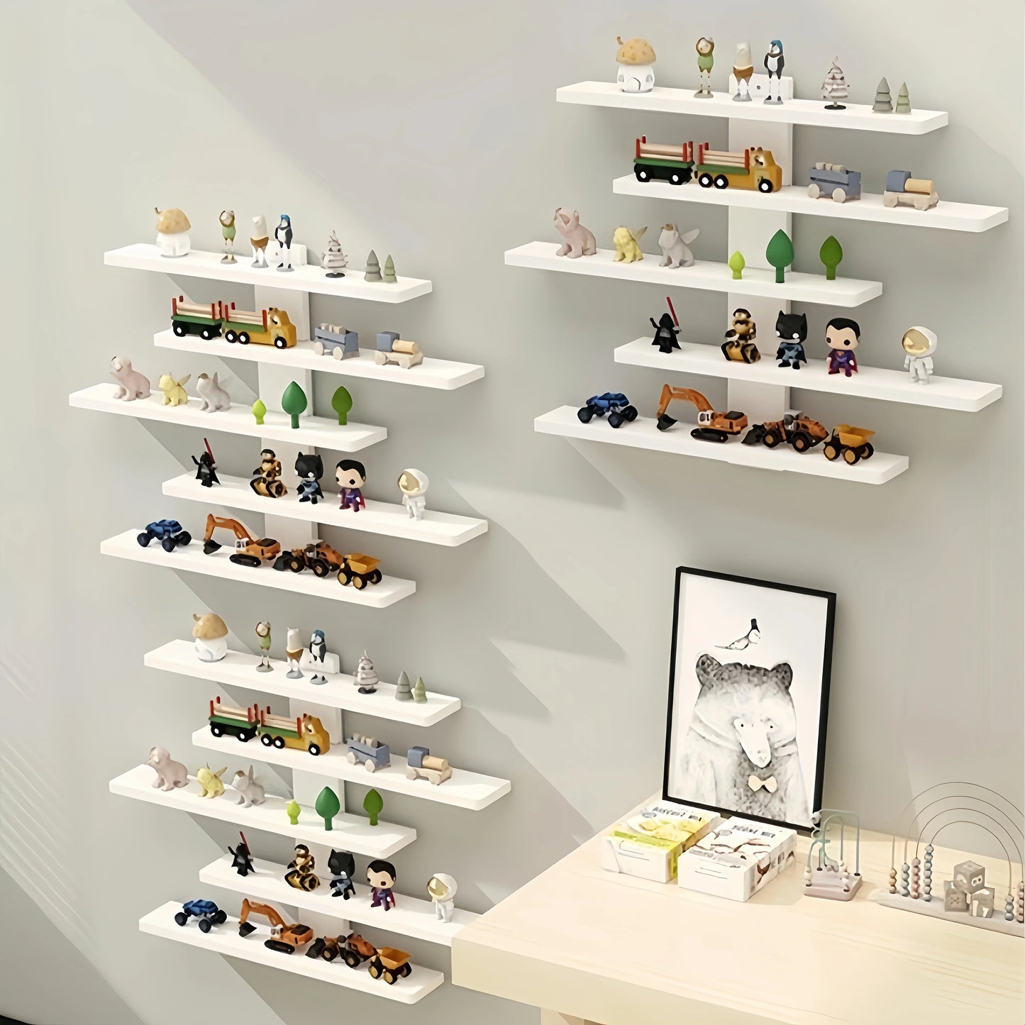 Etagère Murale Figurine Blanche