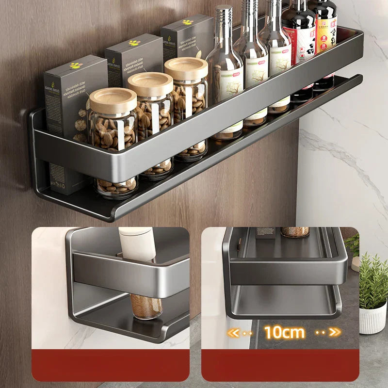Etagère Murale Cuisine Métal pour Bocaux et Bouteilles